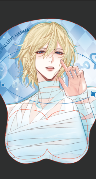 The Falling Merman - Ergonomisches 3D-Mousepad