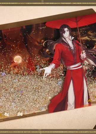 Heaven Official's Blessing - Acrylblock Wasser und Glitzer - Hua Cheng Schirm